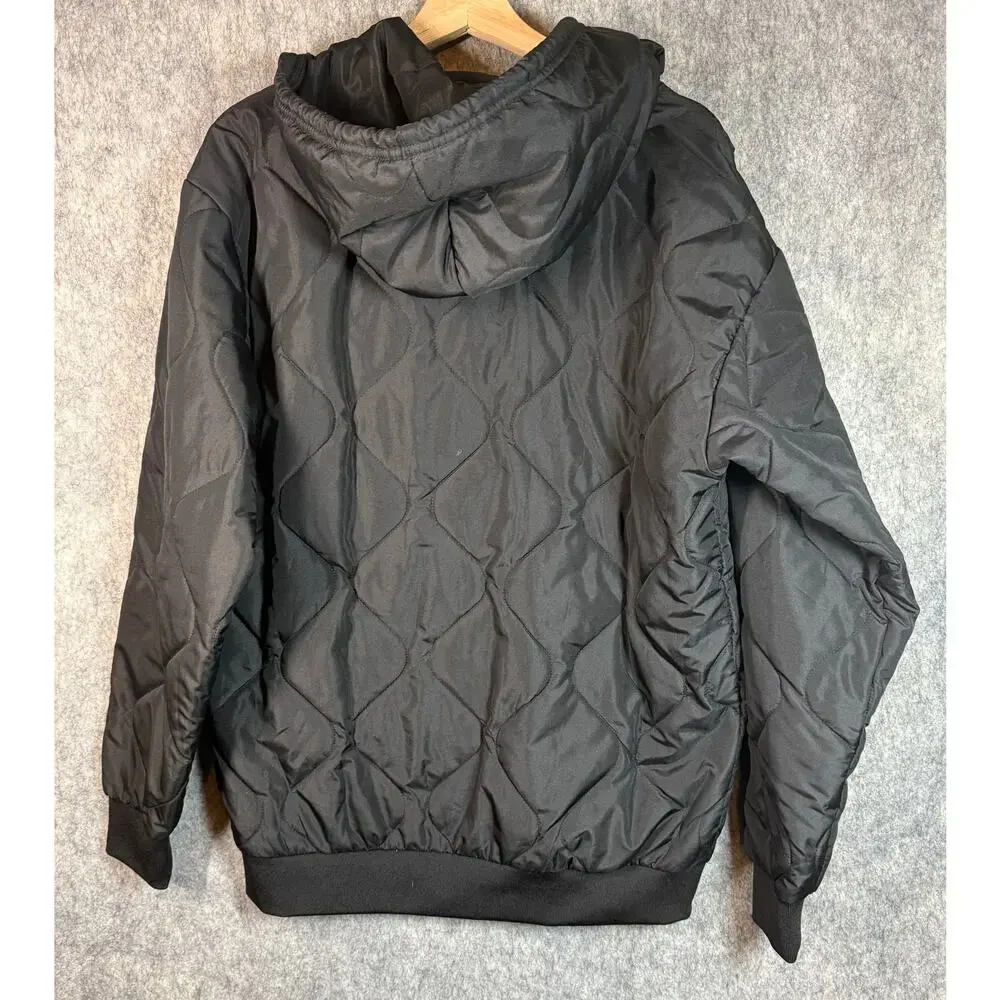 Black Rifle Coffee Company Full Zip Hooded Woobie Jacket Black Medium Patriotic